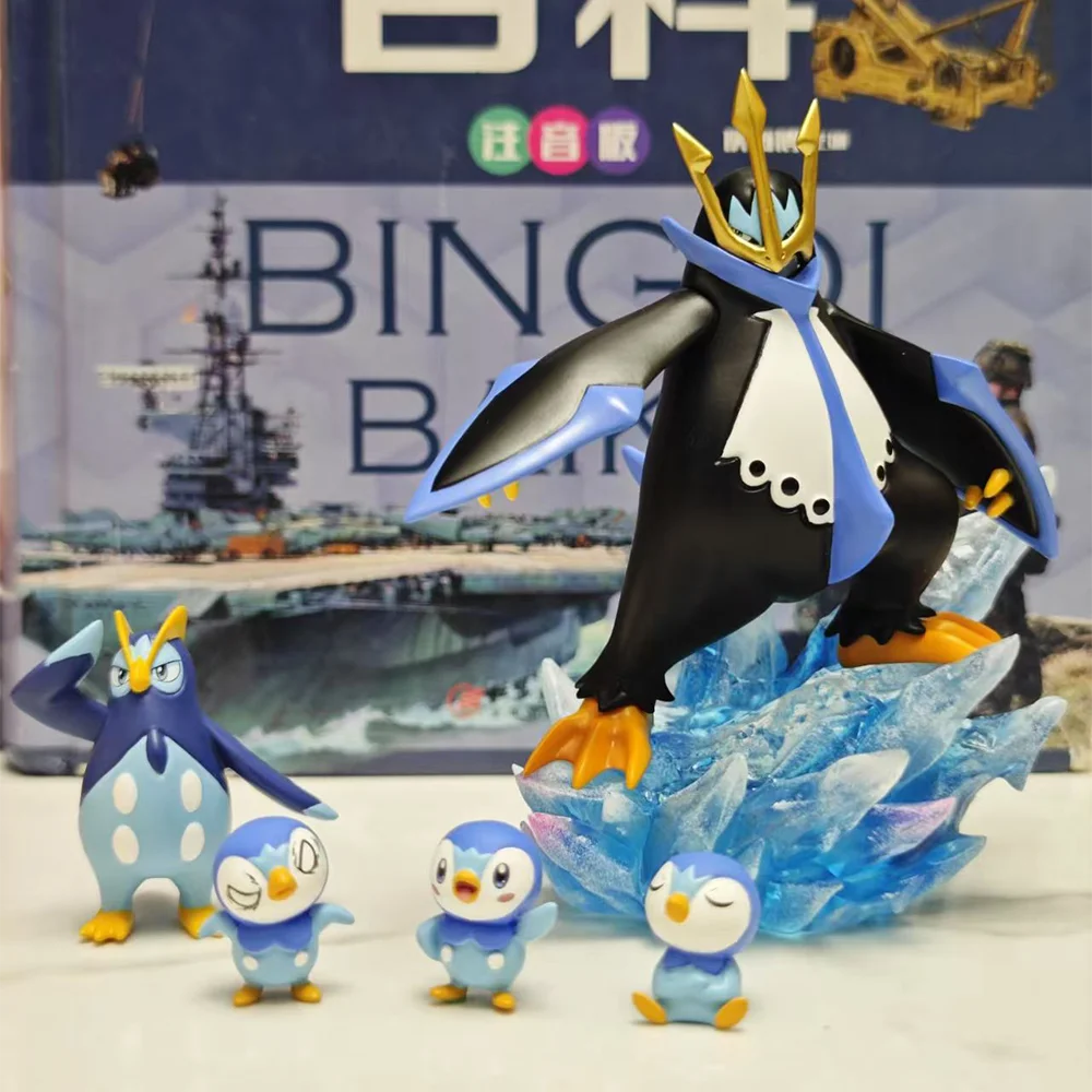 Фигурка аниме Pokemon Evolution Group 395 Empoleon 394 Prinplup 393 Piplup Фигурки Gk Коллекционная модель Настольный декор Игрушка в подарок