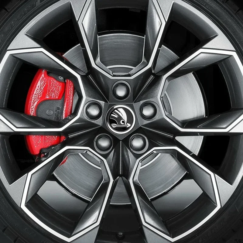 4pcs 56mm 65mm 75mm 5JA601151A 1J0601171 3B7601171 Car Wheel Center Cap Logo Hub Rims Cover For Skoda Fabia Rapid Superb Octavia view 5