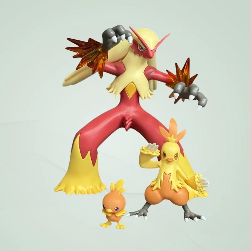 

Фигурка-украшение Pokémon Pocket Monsters - модель аниме-персонажей Блазикен и Торчиик (линия эволюции), коллекционный подарок