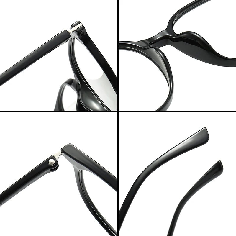 نظارات كروس دائرية متعددة الاستخدامات للنساء بإطار كبير وصفة طبية مضادة للضوء الأزرق فوتوكروميك تقدمية متعددة البؤر #6