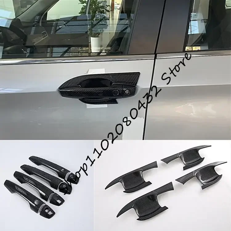 Inner Door Bowl Sticker for 2022-2023 Mitsubishi Outlander Decorated Patch Handle Protector Cover Car Interior Accessories