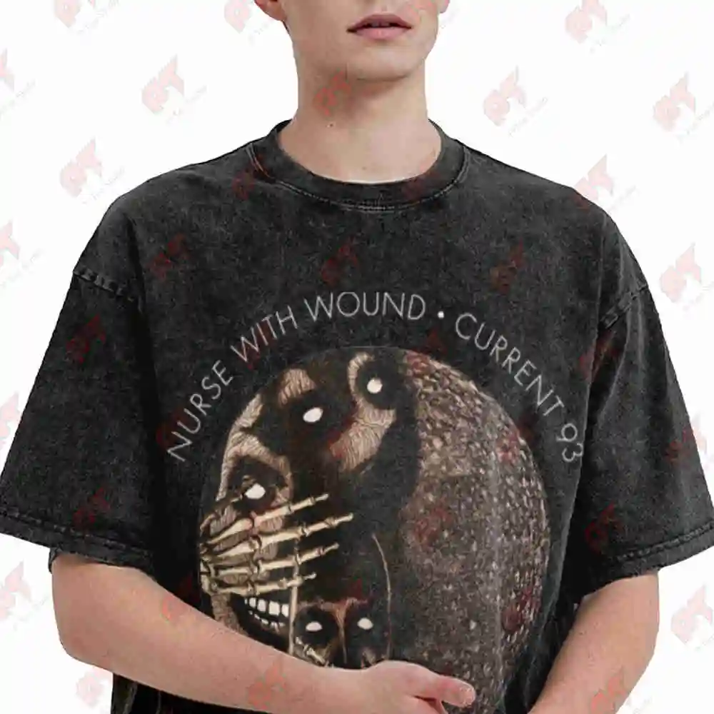 Nurse With Wound Current 93 Vintage Washed Tee Pure Cotton T-Shirt