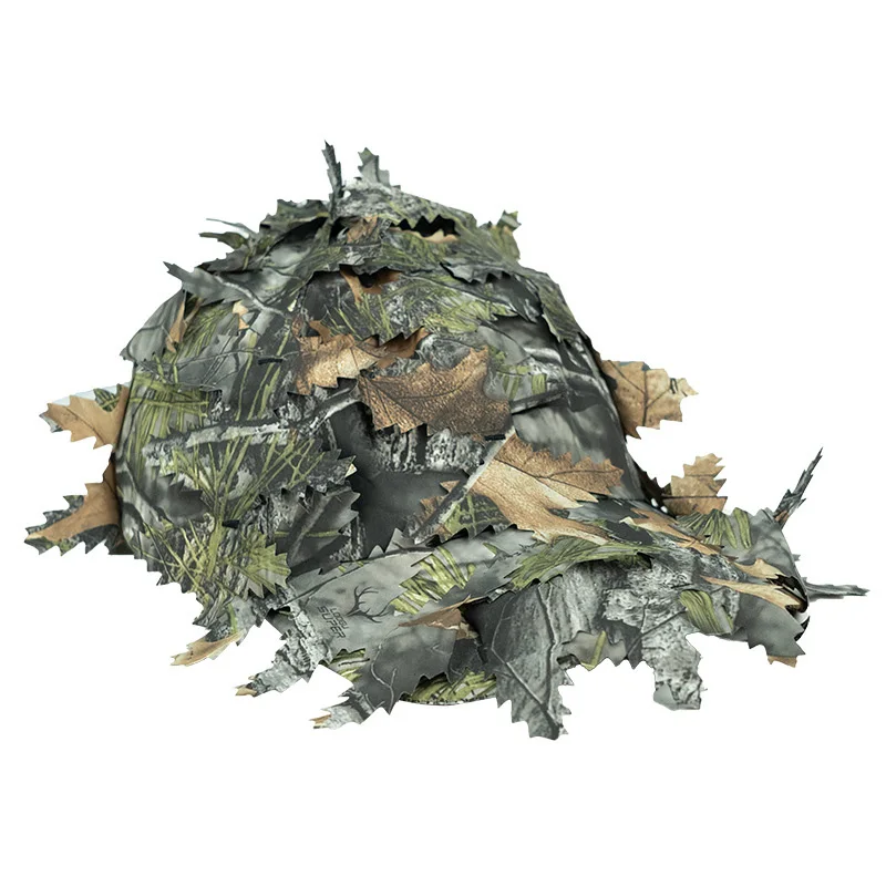 Nuevo sombrero de béisbol de hoja muerta de camuflaje biónico, gorra parasol para pesca y caza, observación de aves, fotografía, gorras de caza, traje Ghillie