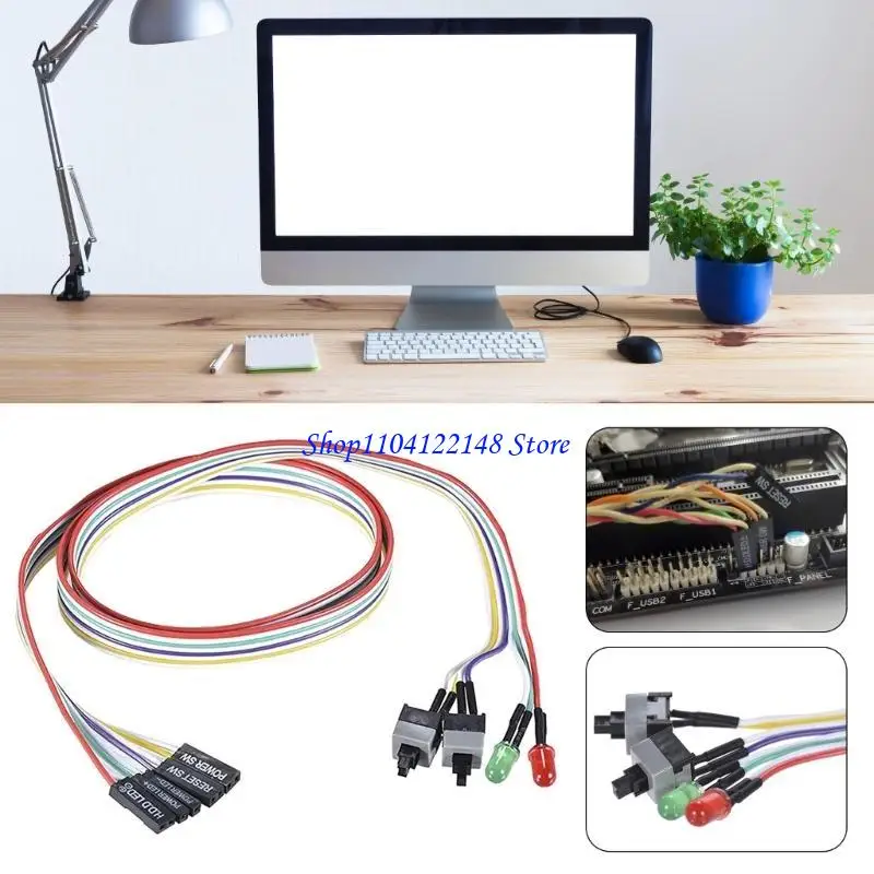 

P9FA Computer Case Motherboards Power Reset HDD LED Switches Cable 26inch