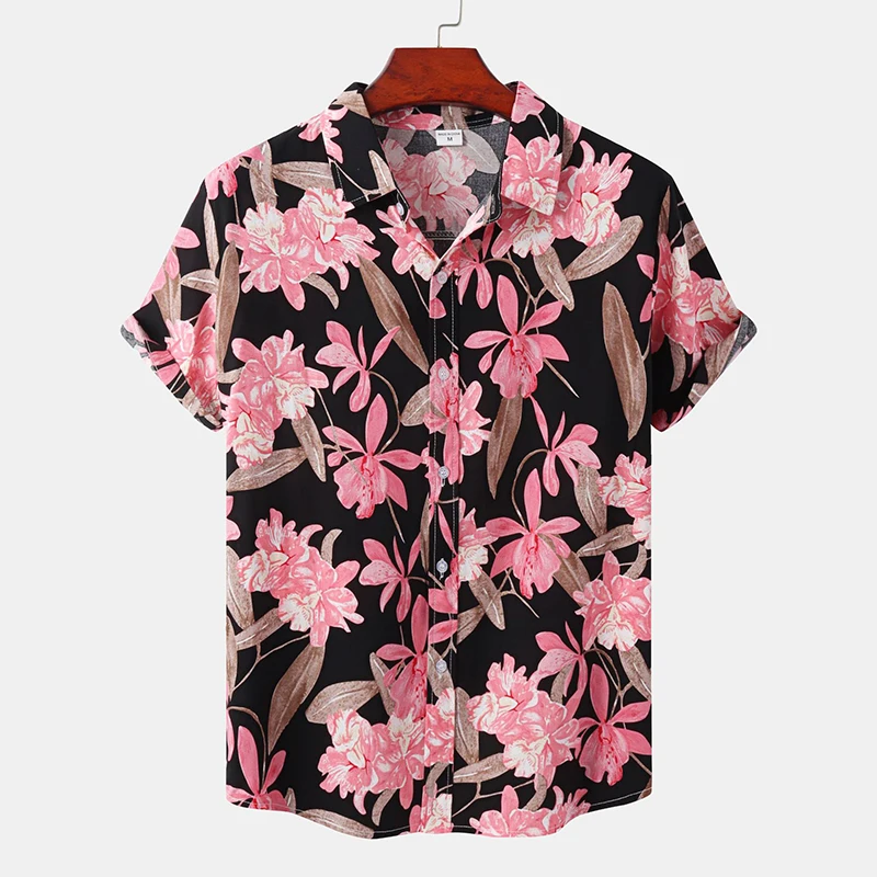 Camisa hawaiana para hombre, Top informal con estampado de flores en 3d para playa y verano, moda para actividades al aire libre, ropa holgada de gran tamaño, camisa de calle para hombre 2025