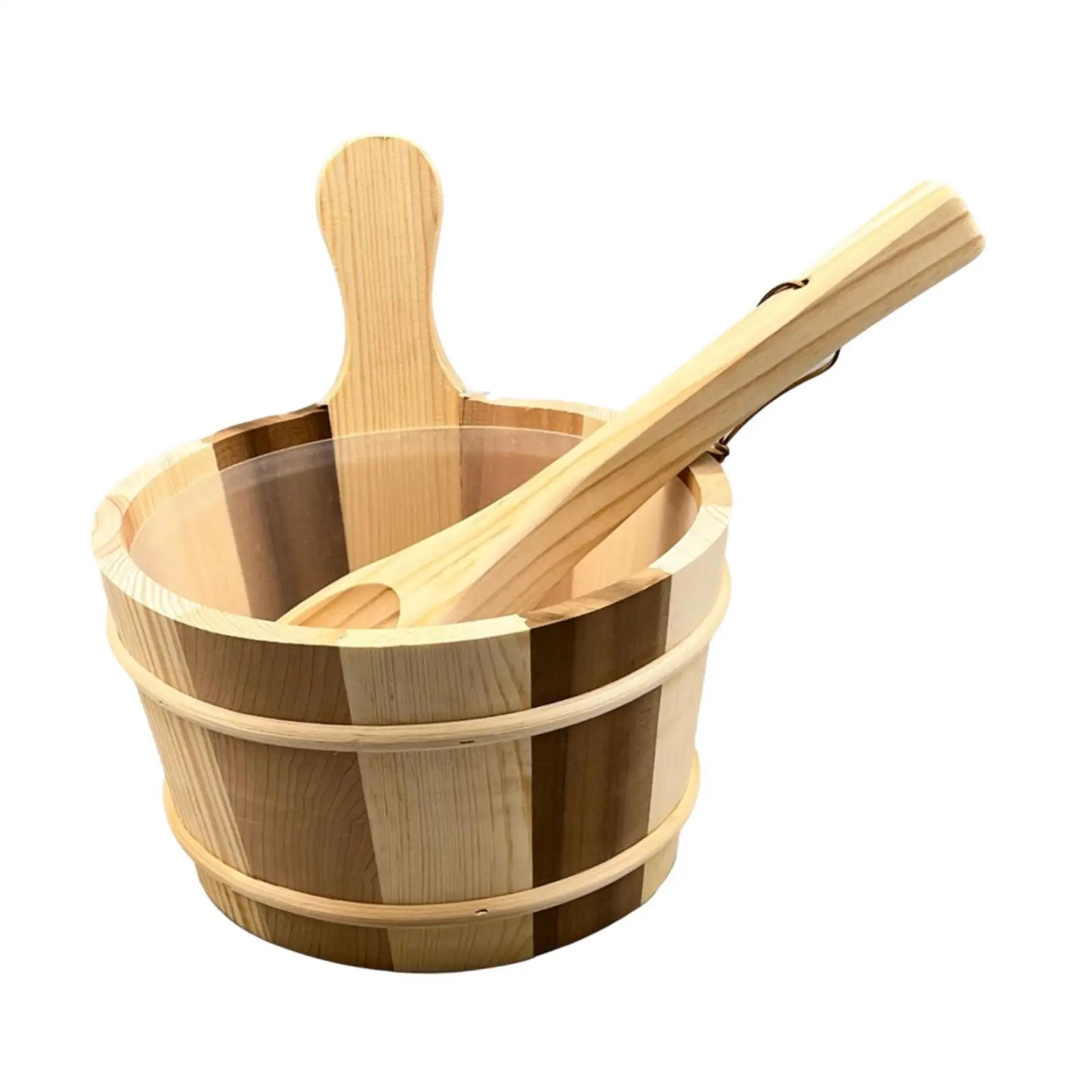 Sauna Barrel and Ladle for SPA Steaming, Portable Bath Tool with Large Capacity