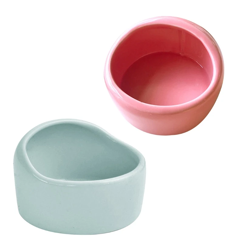 Hamster Feeding Bowl Ceramic Feeding Bowls for Small Animals No Tip Over Design