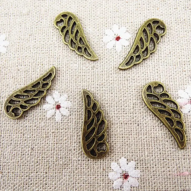 Wholesale DIY Zakka Hand Made Feather Heart LOVE Mustache Connector Antique Bronze Metal Charms DIY Jewelry Craft Accessories