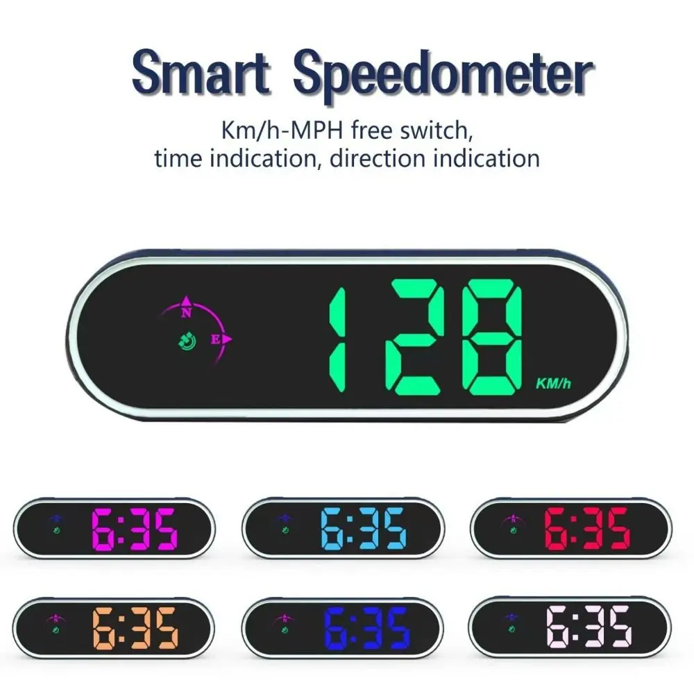 Colorful Colorful Display with Compass Head-up Display Over-speed Alarm Time Clock Convenient KMH MPH Switch