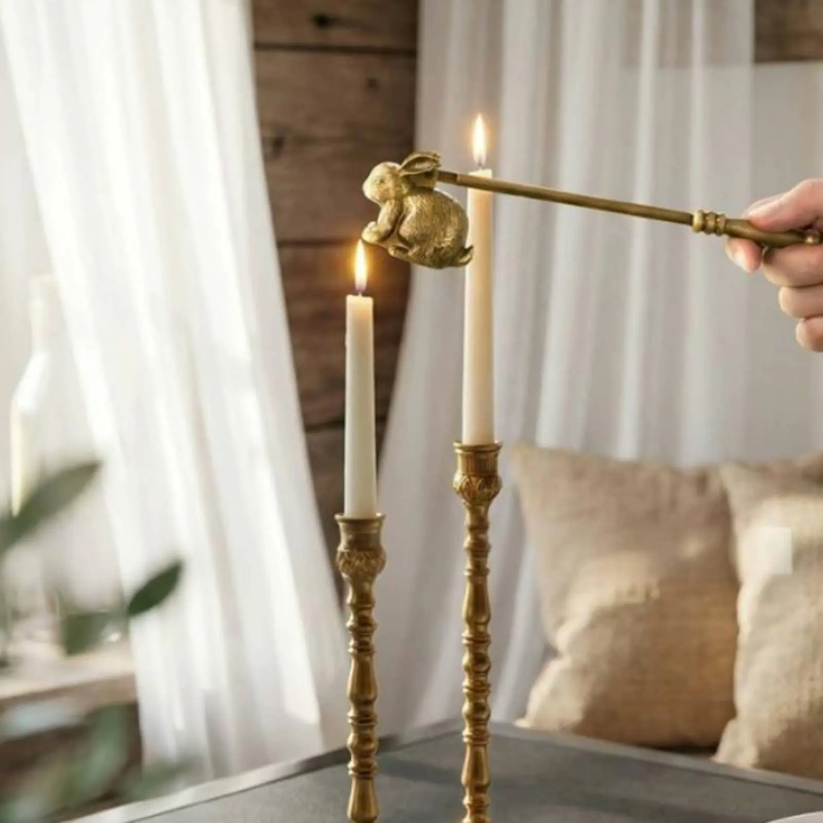 Rabbit Candle Snuffer Easy to Use Home Decor Item for Tabletop