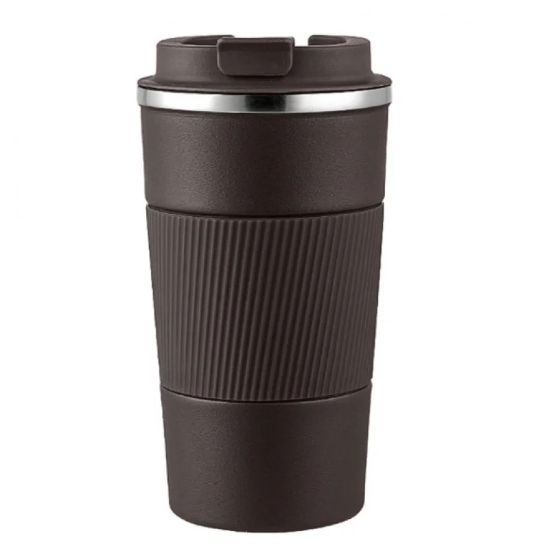 

Изолированная дорожная кофейная чашка, устойчивая к разливу портативная многоразовая чашка для кемпинга из нержавеющей стали для горячих и холодных напитков с крышкой
