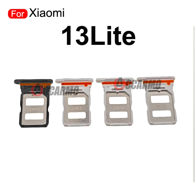Black White Blue Pink Sim Card SIM Tray Slot For Xiaomi 13Lite Replacement Parts