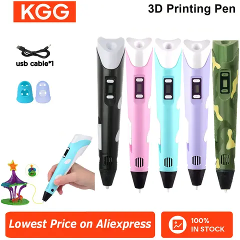 3D Printing Pen PLA Filament 3D Printer Pen 3D Pen LED Screen DIY Drawing Stift Creative Toy Gift For Kids Design Drawing