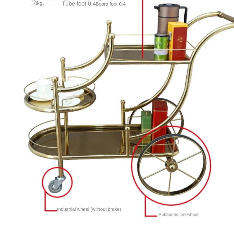飲料トロリー ホテル レストラン サービングトロリー 移動式カート 3段 カリート・プレガブレ・デ・カルガ 商業用家具