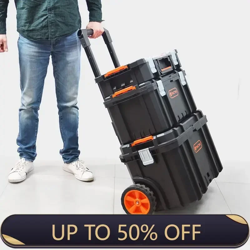 Profesional Organizer Tool Boxes Storage Tool Boxes on Wheels for Mechanic Hard Carry Case Automotive Mechanical Workshop Tools