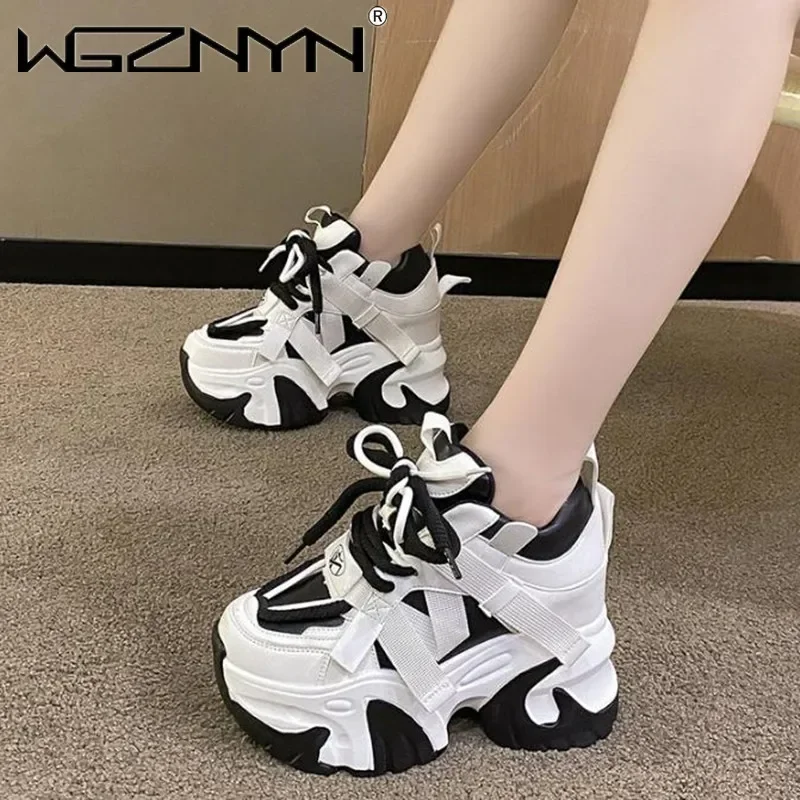 Women Sneakers Luxury Shoes 2024 Fashion Tennis Female Platform Woman-shoes Designer Trainers Thick Sole New Casual Lace-Up Shoe