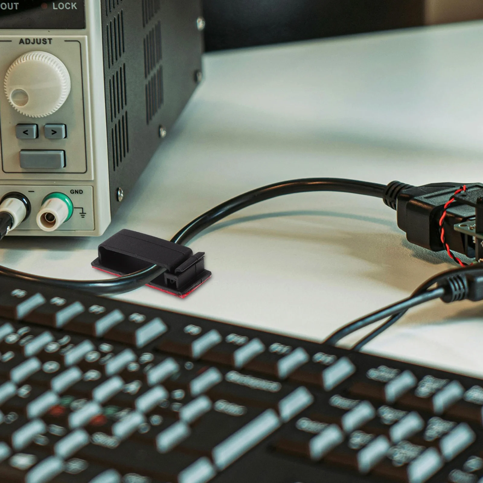 

25Pcs Cable Organizer Clips Adhesive Clips for Wall Cord Management Holder Small Cable Clamps Wire Tidy Stick on