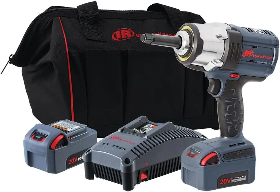 

Ingersoll Rand W7252-K22 20V High-torque 1/2" Drive Cordless Impact Wrench Kit, 1500 ft-lbs Nut-busting Torque