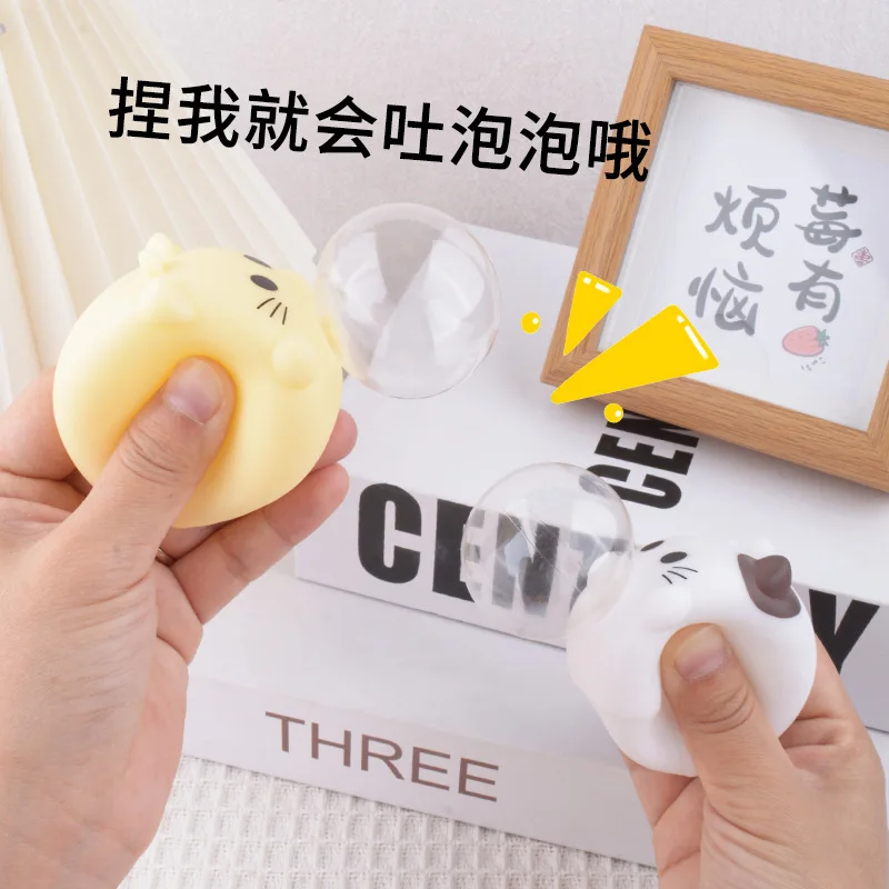 Urocza Zabawka Antystresowa dla Kota, Piłeczka do Ściskania, Śmieszna Piłeczka Relaksacyjna, Sensoryczne Zabawki Fidget, Małe Piłeczki do Ściskania dla Dzieci i Dorosłych, Prezent