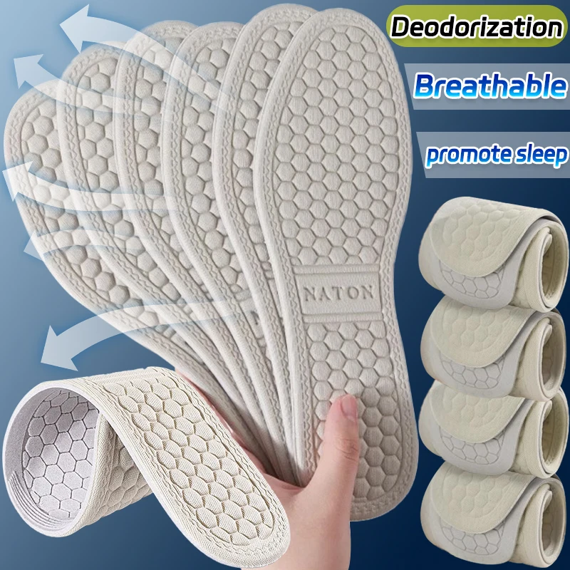 

Deodorizing Thin Insoles Unisex Moisture-wicking Anti Odor Elastic Shoe Pad Sweat Absorbing Breathable Flexible Shoes Cushion