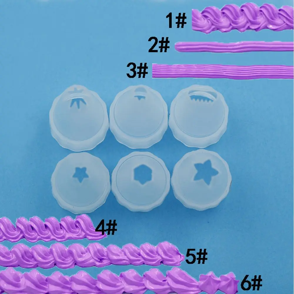 10Pcs Pastry Tips Mobile Phone Case Ice Cream Tool Baking Tools Flower Nozzle Piping Icing Nozzles Simulation Cream Glue