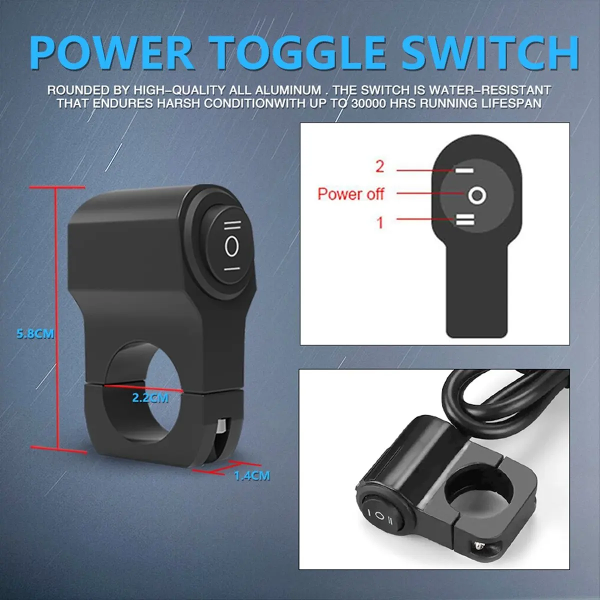 【X10A】Motorcycle Spotlights Switch Light Bar/Work Light Fog Light on/Off Wiring Harness for Car Boat Truck Cable Accessories