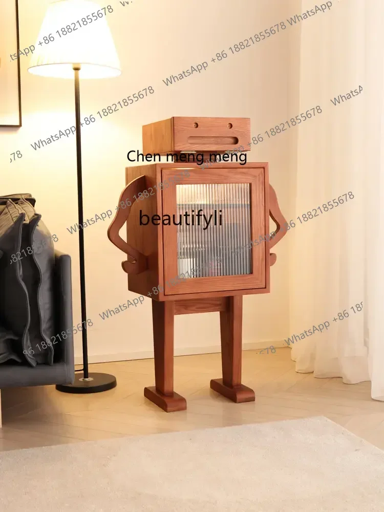 

cn8350 LHY zq Solid Wood Sideboard Storage Small Side Cabinet Personalized Creative Hallway Storage Wine Cabinet Storage Cabinet