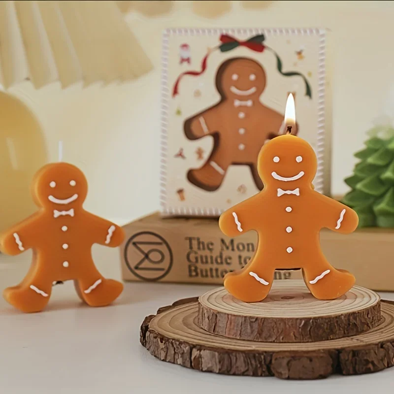 Scented Candle Gingerbread Man Christmas Candles Aromatherapy Creative Festive Atmosphere Decoration Small Ornaments