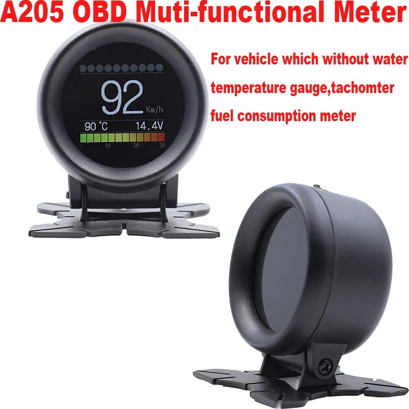 A205 HUD Head-Up Display Speedoemeter RPM Mileage with Water Temperature Oil Temperature Turbine Intake Pressure Car Accessiries