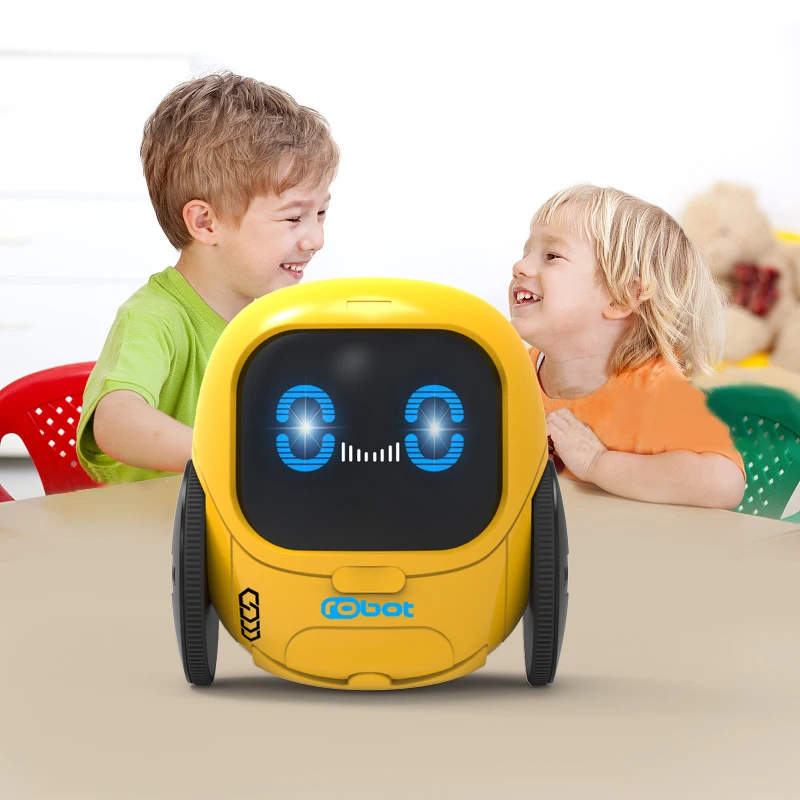 Smart Remote Control Robot Rotating Dance Electric Toy Circular Chubby Cartoon Q Version Light Music Interactive Toys For Kids