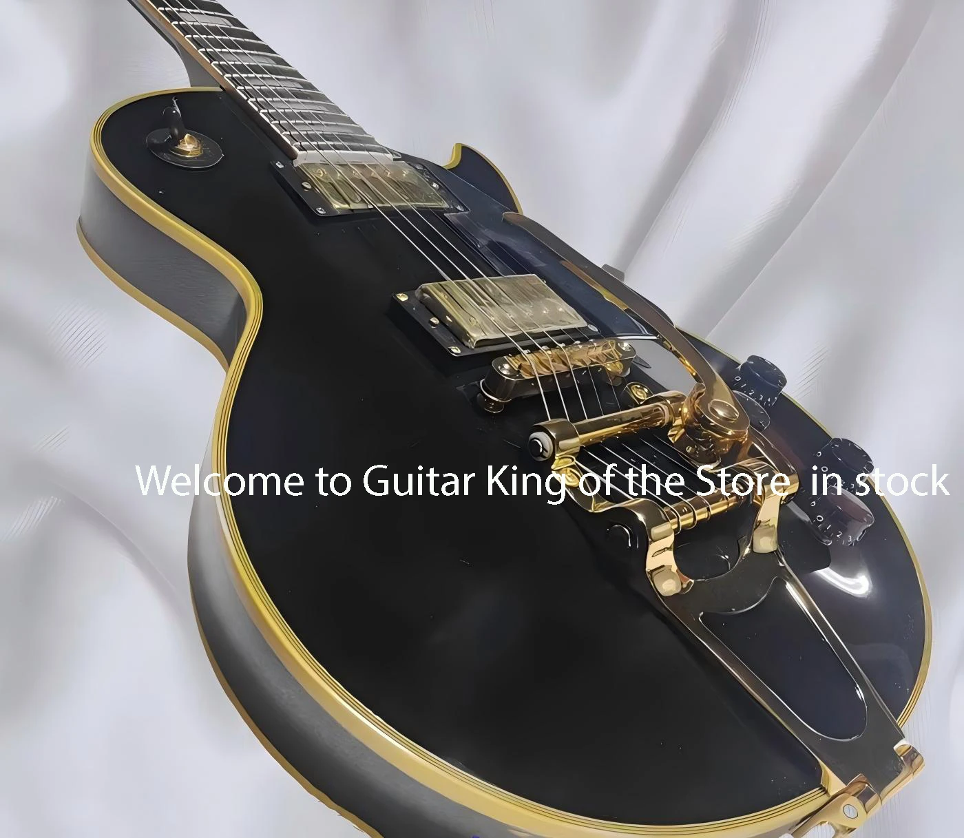 بطاقة سوداء بلاك بيوتي ثلاثة أزواج من جيتار كهربائي هزاز كبير ذهبي، جسم إكسيليفون الماهوجني، رقبة إكسيليفون الماهوجني، 3698 #5