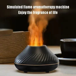 Humidificador de aire de aromaterapia con llama, ambiente de estilo nórdico de escritorio, luz de Color, alta niebla, silencioso, pequeño ahorro de espacio para el hogar y el dormitorio