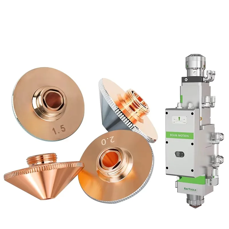 Raytools Laser Nozzle D28 M11 D32 M14 Single Double Chromed Fiber Laser Head Nozzle Caliber 0.8-6.0mm Laser Cutting Nozzles
