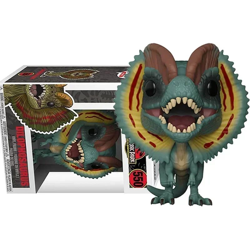 FUNKO POP Jurassic Worlds & Dinosaur # 549 Velociraptor #550 Dilophosaurus Blue Indoraptor Action Figure Toys Gift Toys for Boys