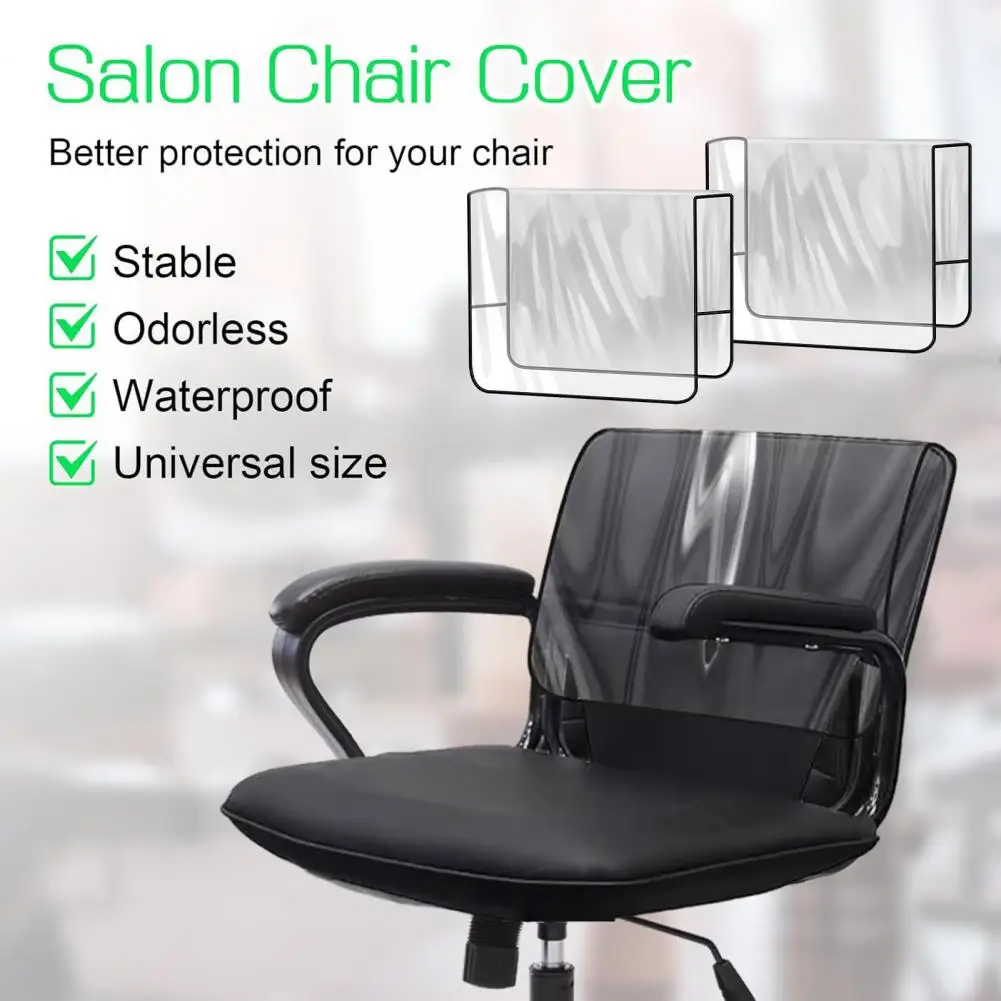 Wrinkle-resistant Seat Protector 2 Pcs Waterproof Salon Chair Covers Hairdressing Seat Protectors Reinforced Spa for Standard