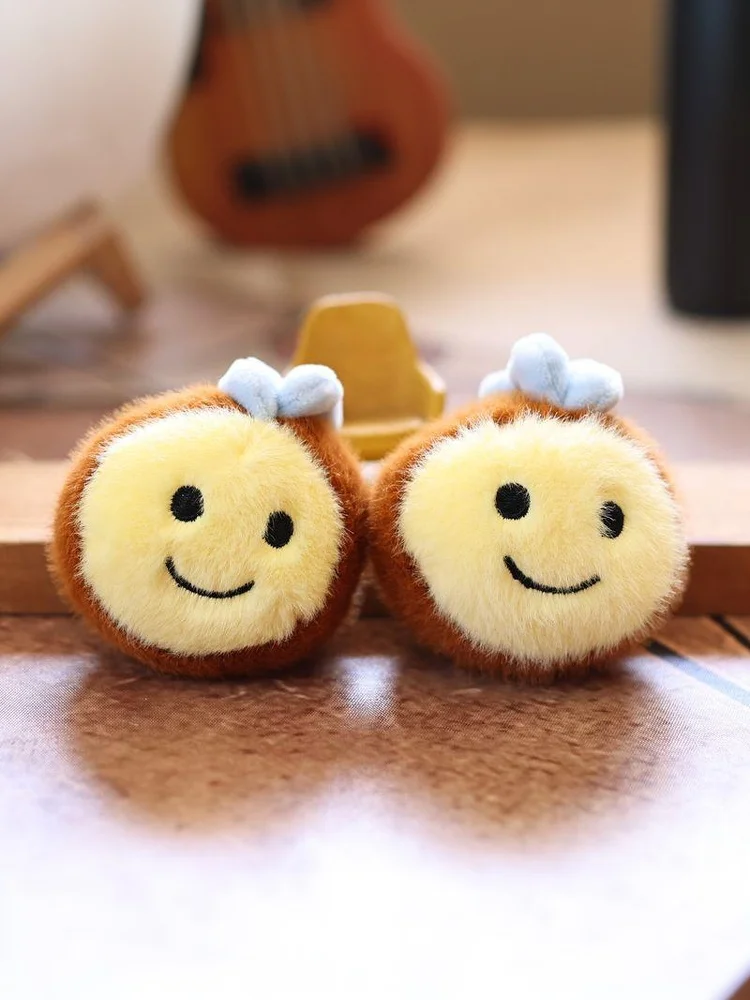 1-teiliges Kawaii-Bienen-Plüsch-Anhänger-Spielzeug, weiches gefülltes Insekt, Honigbiene, Puppe, Schlüsselanhänger, Kindergeburtstag, Weihnachten, Geschenk für Kinder