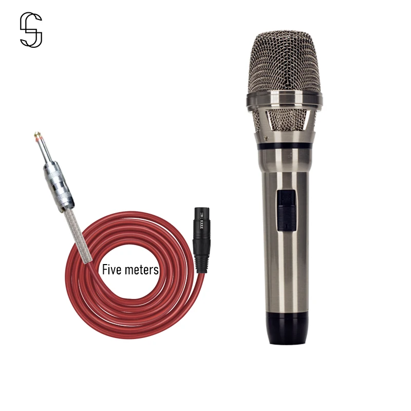 

X55 wired microphone outdoor audio karaoke conference recording podcast performance electroplated metal dynamic microphone