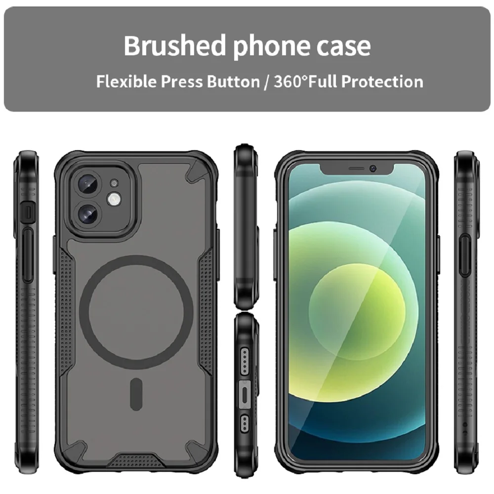 แฟชั่นสําหรับเคสโทรศัพท์แม่เหล็กสําหรับIphone 16 15 14 13 12 Pro Max Plusไร้สายชาร์จรวมป้องกันกันกระแทกกรณี