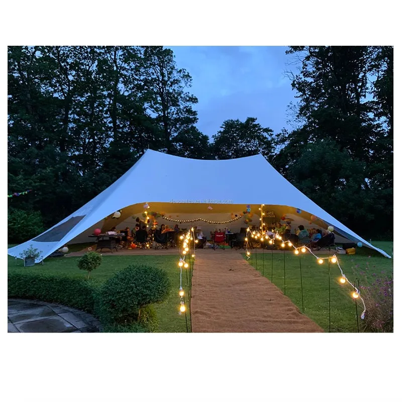 

YTYIN Twin Pole Luxury 100 People Star Shade Marquee For Outdoor Wedding