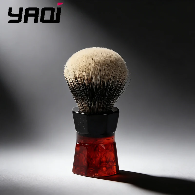 2026-yaqi-26mm-badger-hair-shaving-brush-moka-express-two-band-men's-beard-care-easy-maintenance-for-personal-hygiene