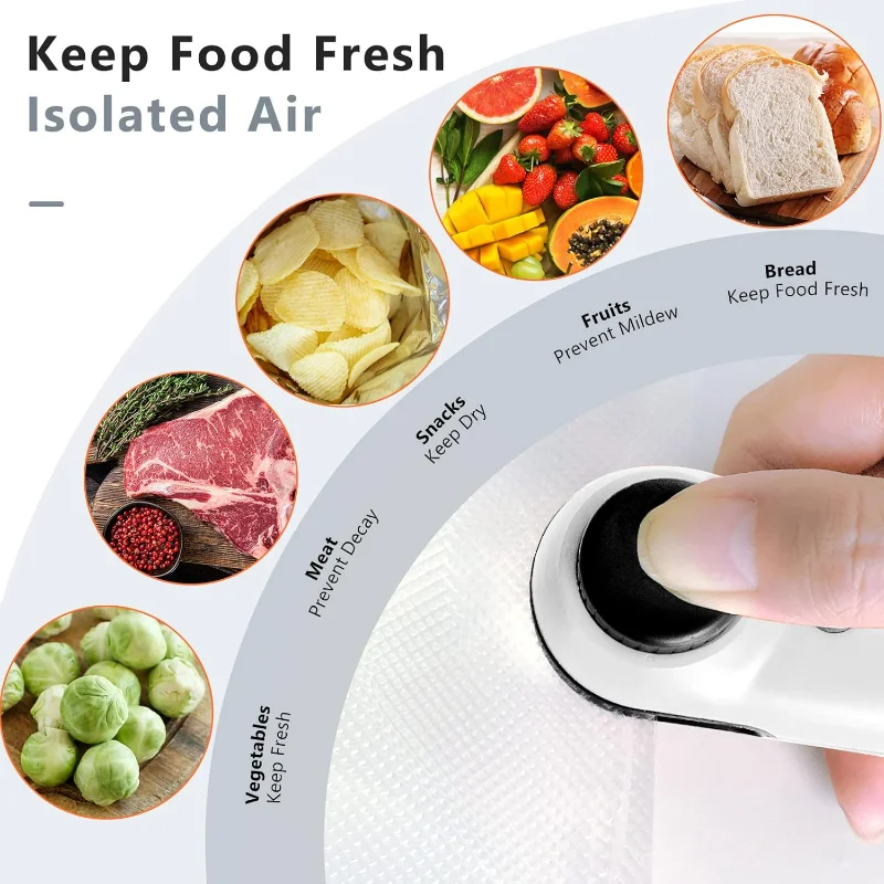 Mini Bag ,  Heat , Upgraded 2 IN 1 Heat  &  USB Rechargeable, Portable Resealer Machine Kitchen Gadget for Plastic Bag Chip Bag