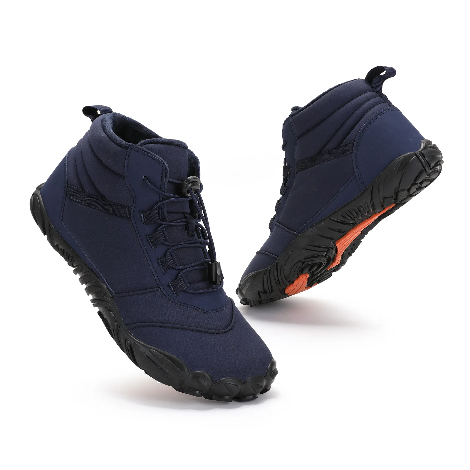 Hot Tt Couple Outdoor Waterproof Women's Warm Cotton Shoes, Velvet Insole + Waterproof Upper Barefoot Men's Boots