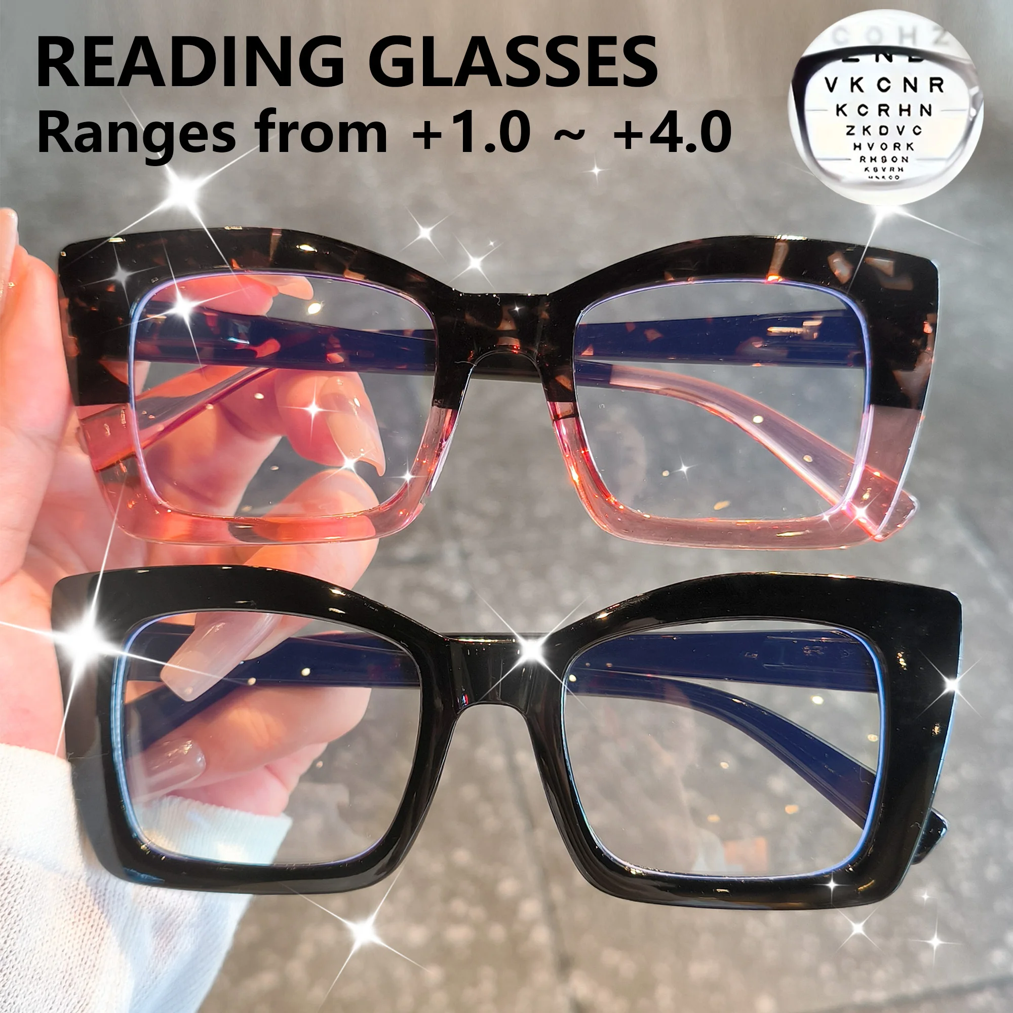 Schicke Cat-Eye-Lesebrille für Damen und Herren – Vintage-Lesebrille, ideal zum Lesen von Computern, Spielen, Fernsehern und Telefonen – Detail 2