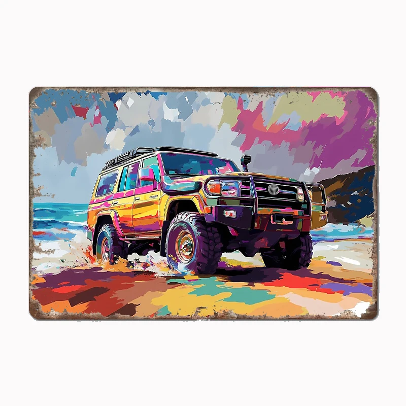 To Landcruiser III - Pop Art Player Posters Metal Sign Custom Tin Wall Decor Club Garage Drawing Room Decor Vintage Home Decor