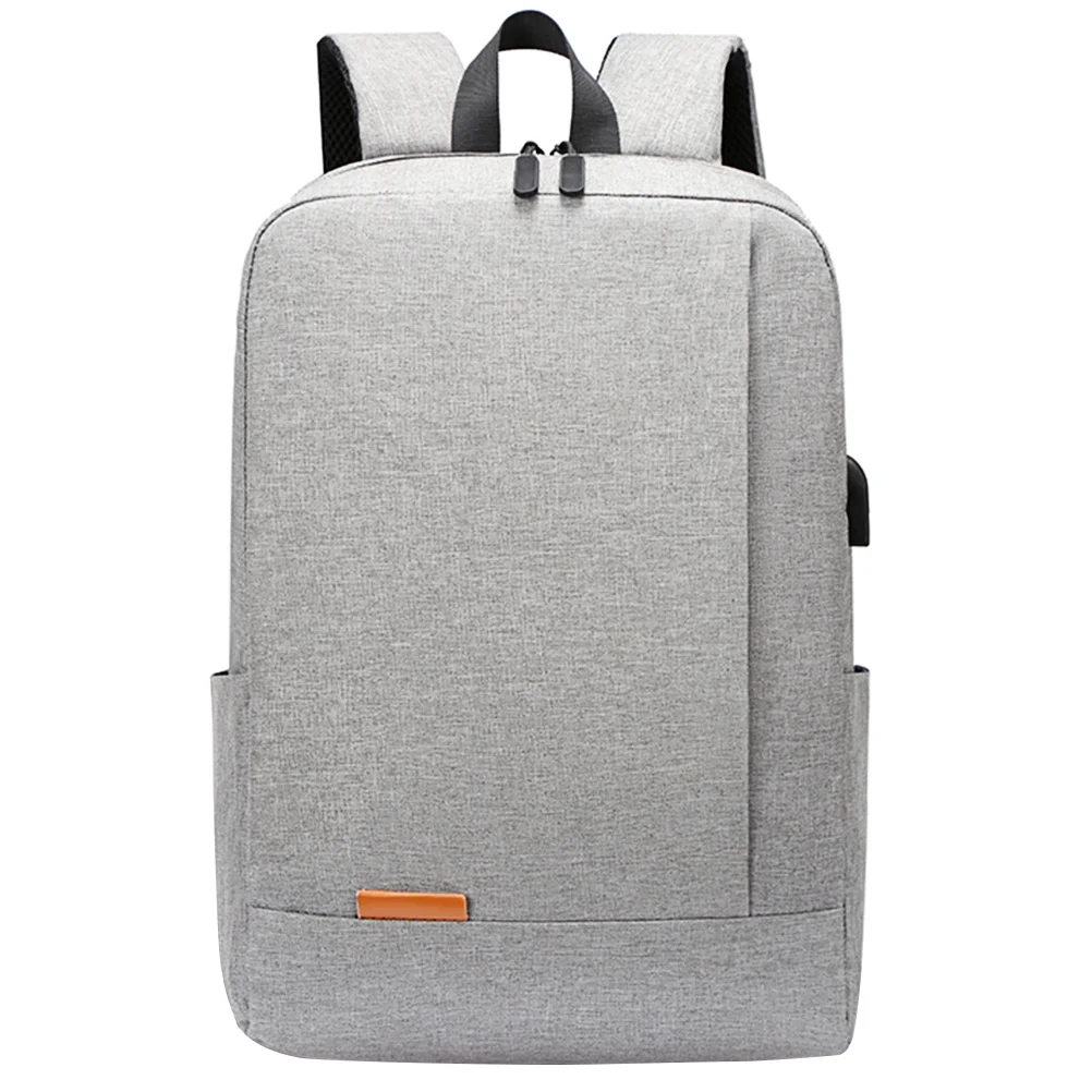 1Pcs USB Student Backpack Casual Schoolbag Large Capacity Unisex Laptop Bag Waterproof Oxford Cloth Daypack Adjustable Straps