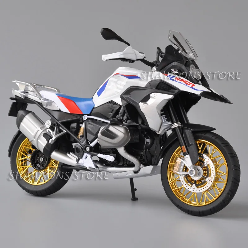 

1:9 Scale Diecast Motorcycle Model Toy R1250 GS Street Bike Miniature Replica Working Head Lights Large Size