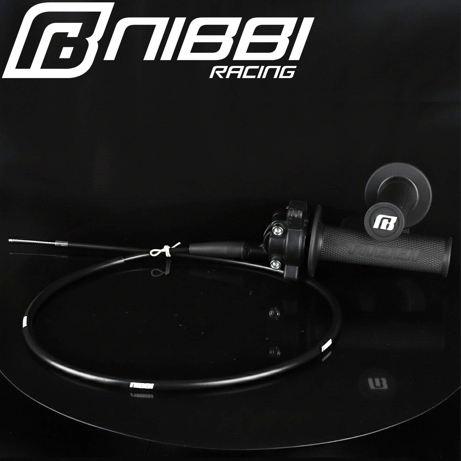NIBBI Universal Motorrad 7/8 Zoll Lock-on-Griff 102 cm Gaszug-Kit 22 mm Drehgriff für Honda Yamaha KTM KTV Motocross – Detail 12