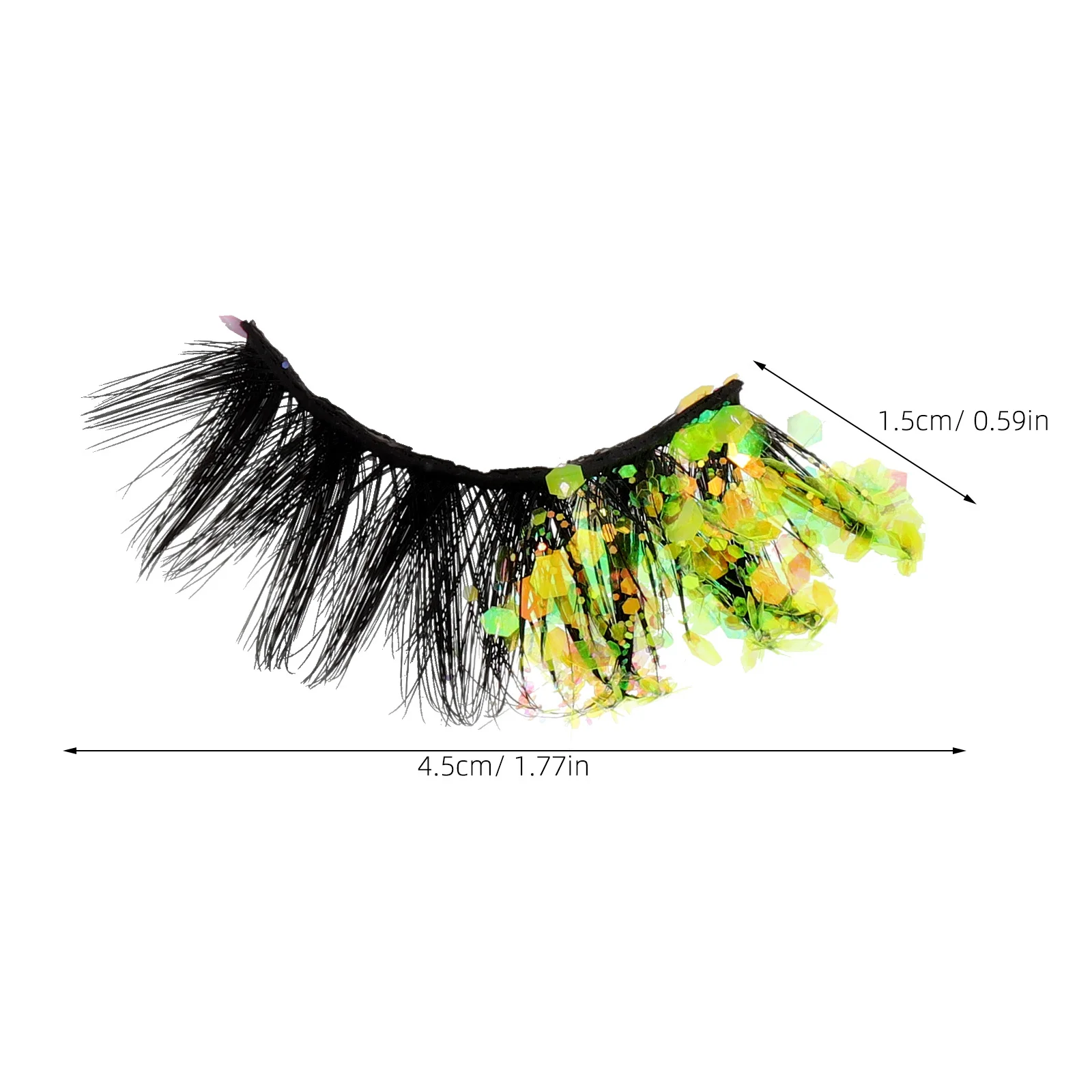 1 Para Błyszczących Sztucznych Rzęs z Cekinami Świecących Pod Światłem, Zmieniających Kolor, Idealne na Imprezy, Uroczystości, Wieczorne Wyjścia, Moda Damska