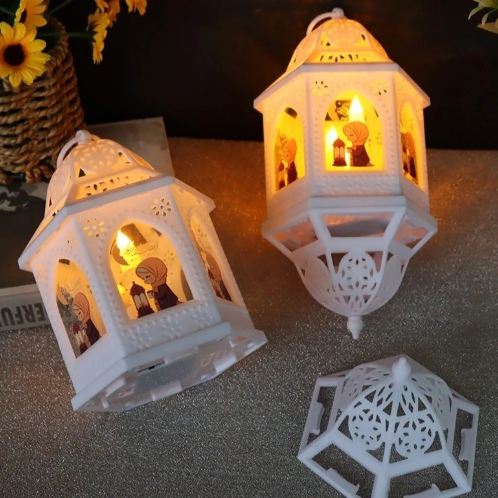Retro Christmas LED Candle Light Warm Light Flameless New Year Hanging Small Lights with Hook Halloween Mini Square Night Lights