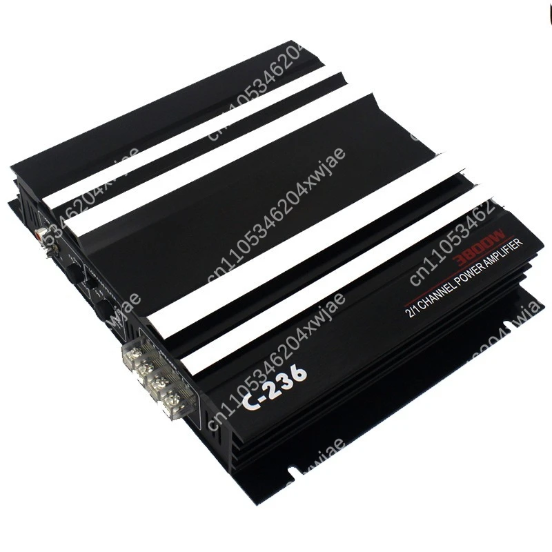 High Performance Car Amplifier C-236 3800W 2 Channel Stereo Bass Boost for Subwoofer Audio System